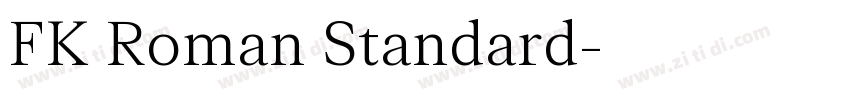 FK Roman Standard字体转换